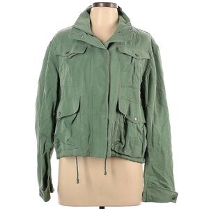 Rag & Bone Green Utility Jacket with Structured Shoulders